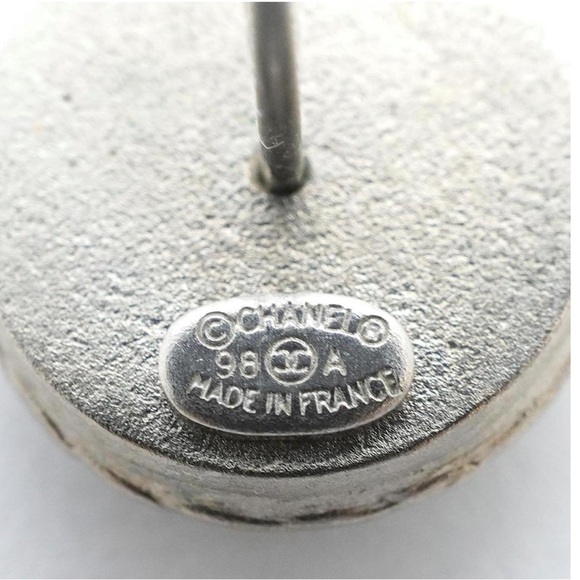 Chanel Clover Rhinestone Stud Earrings - Picture 4 of 5